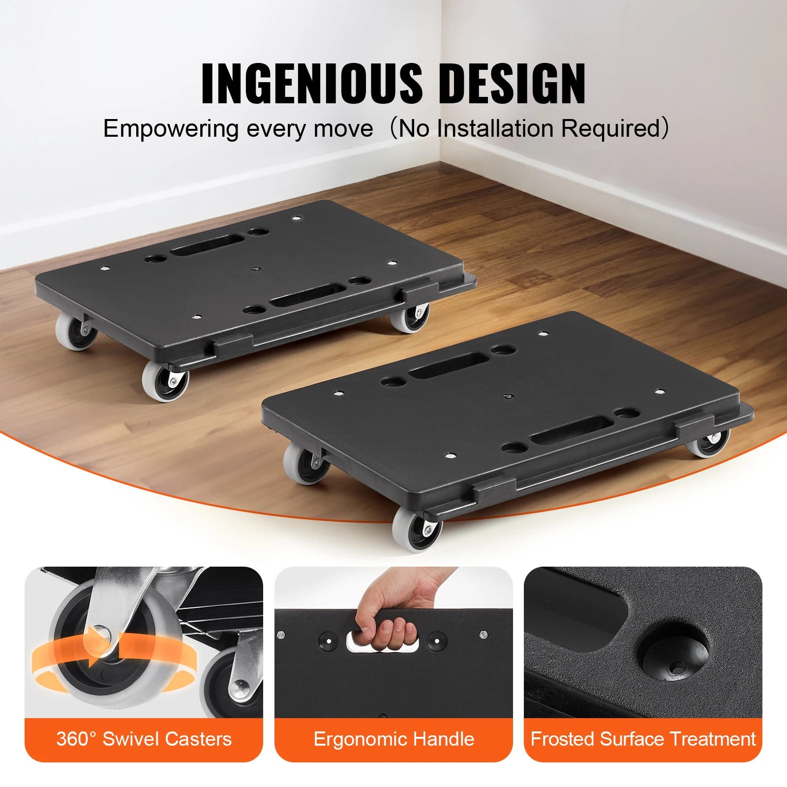 Furniture Dolly, 500 libras de capacidad cada unidad