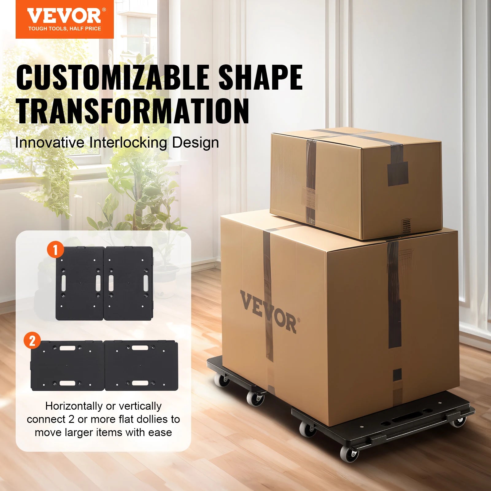 Furniture Dolly, 500 libras de capacidad cada unidad