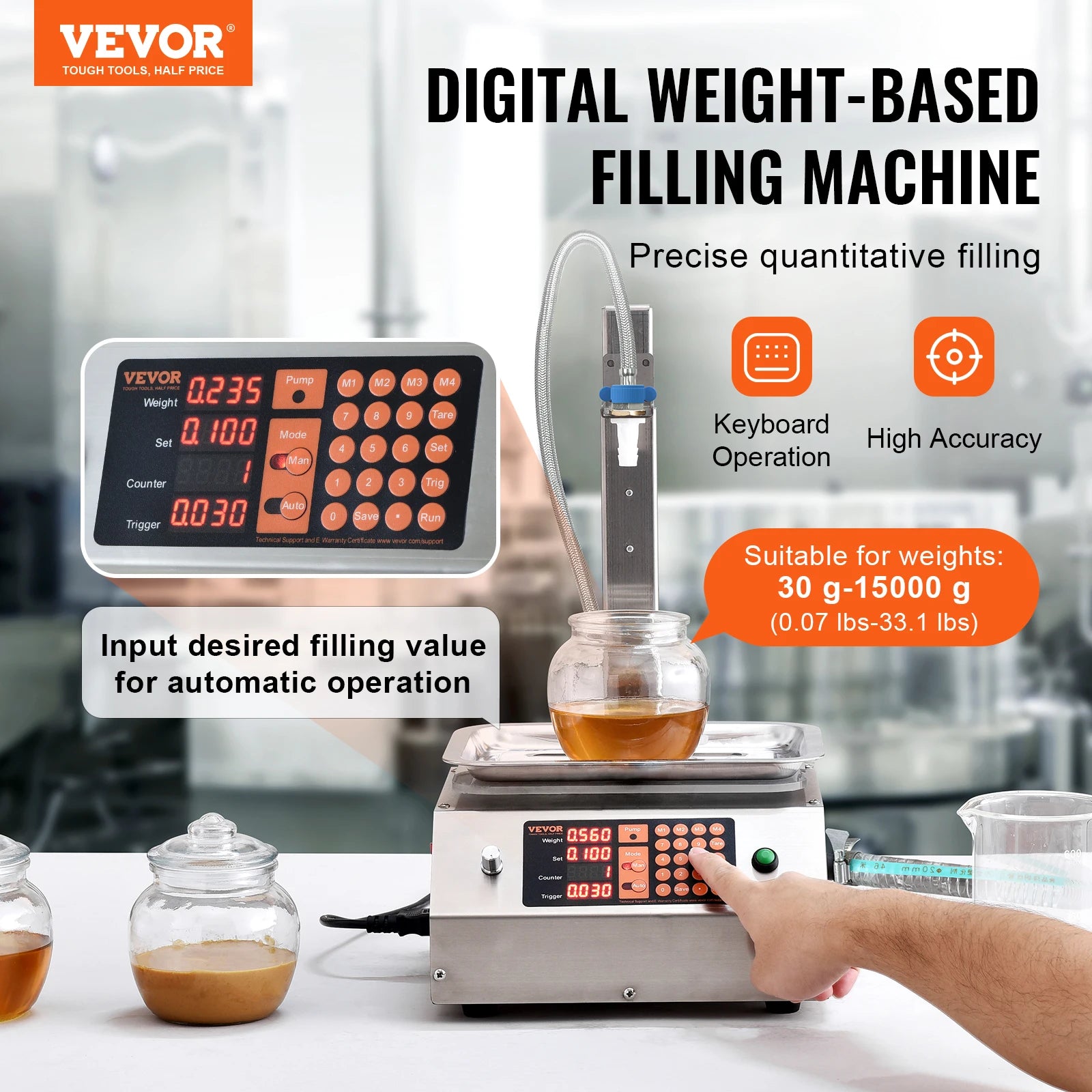 VEVOR Máquina Automática de Llenado de Líquidos
