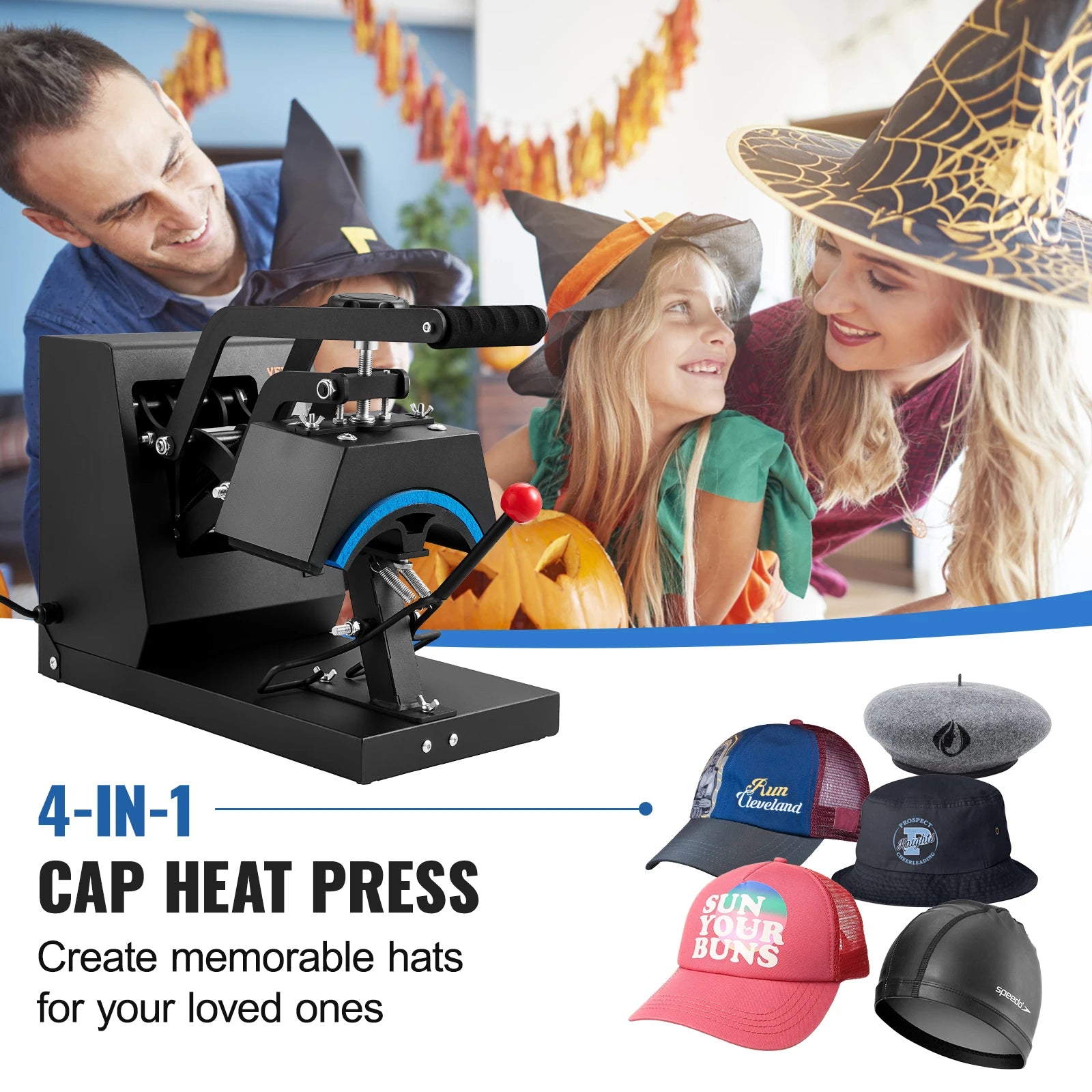 VEVOR Máquina de Prensa de Calor para Sombreros