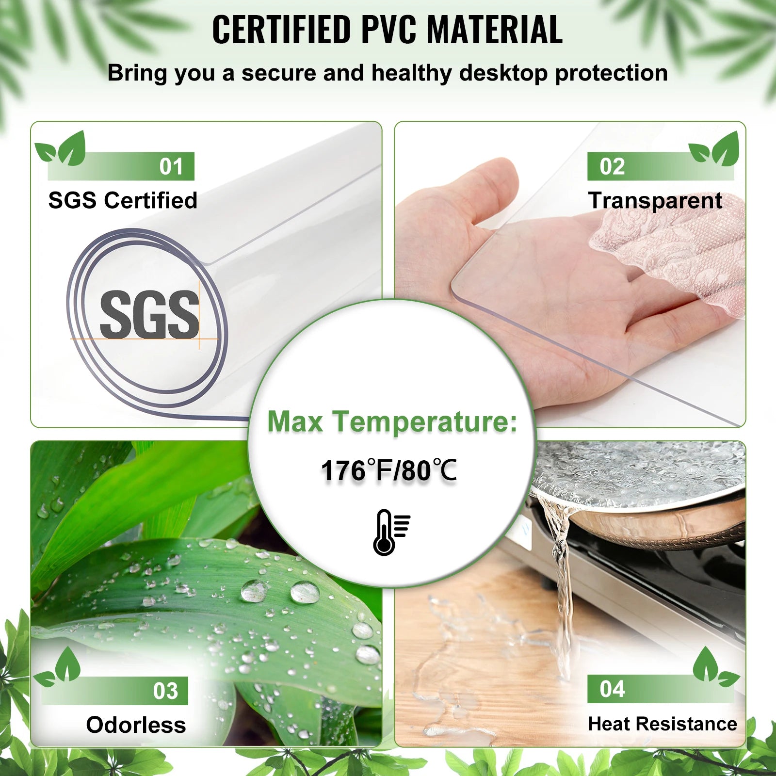 Protector de Mesa de PVC Transparente