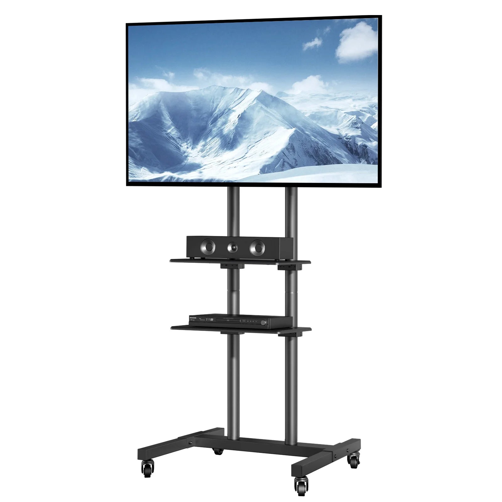 Soporte para TV  ajustable en altura con ruedas