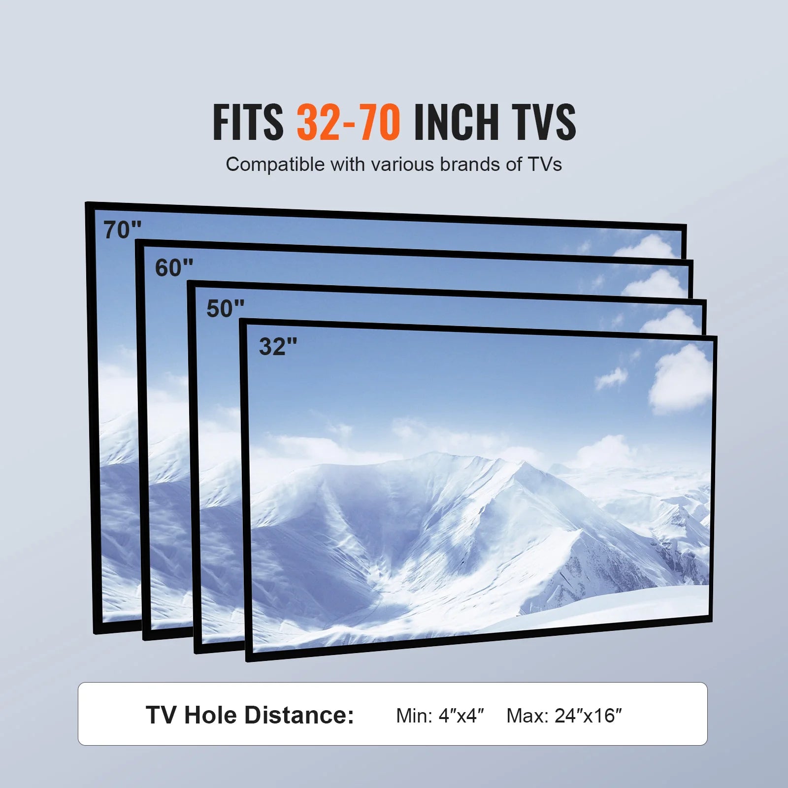 Soporte para TV  ajustable en altura con ruedas