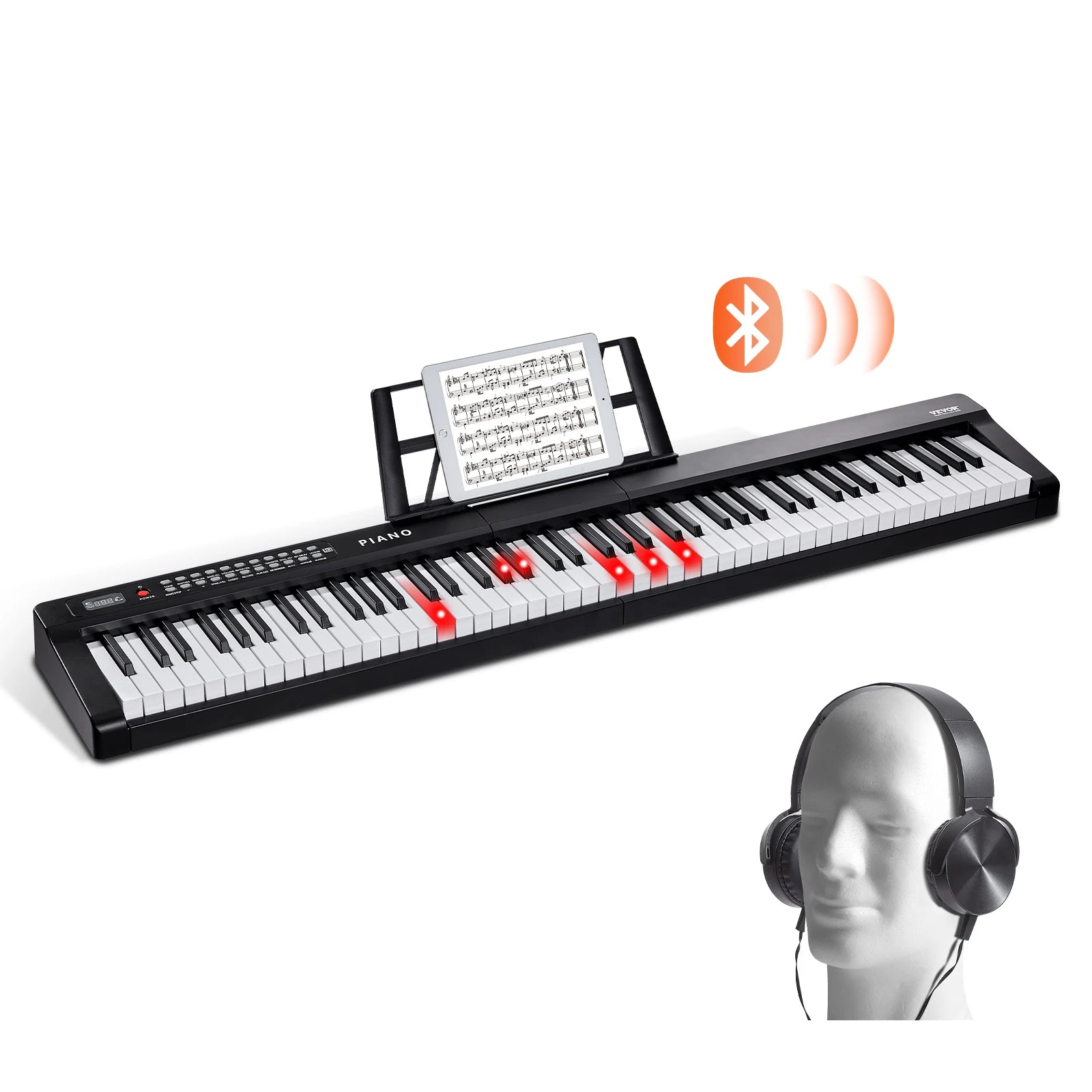 Teclado de piano digital de 88 teclas