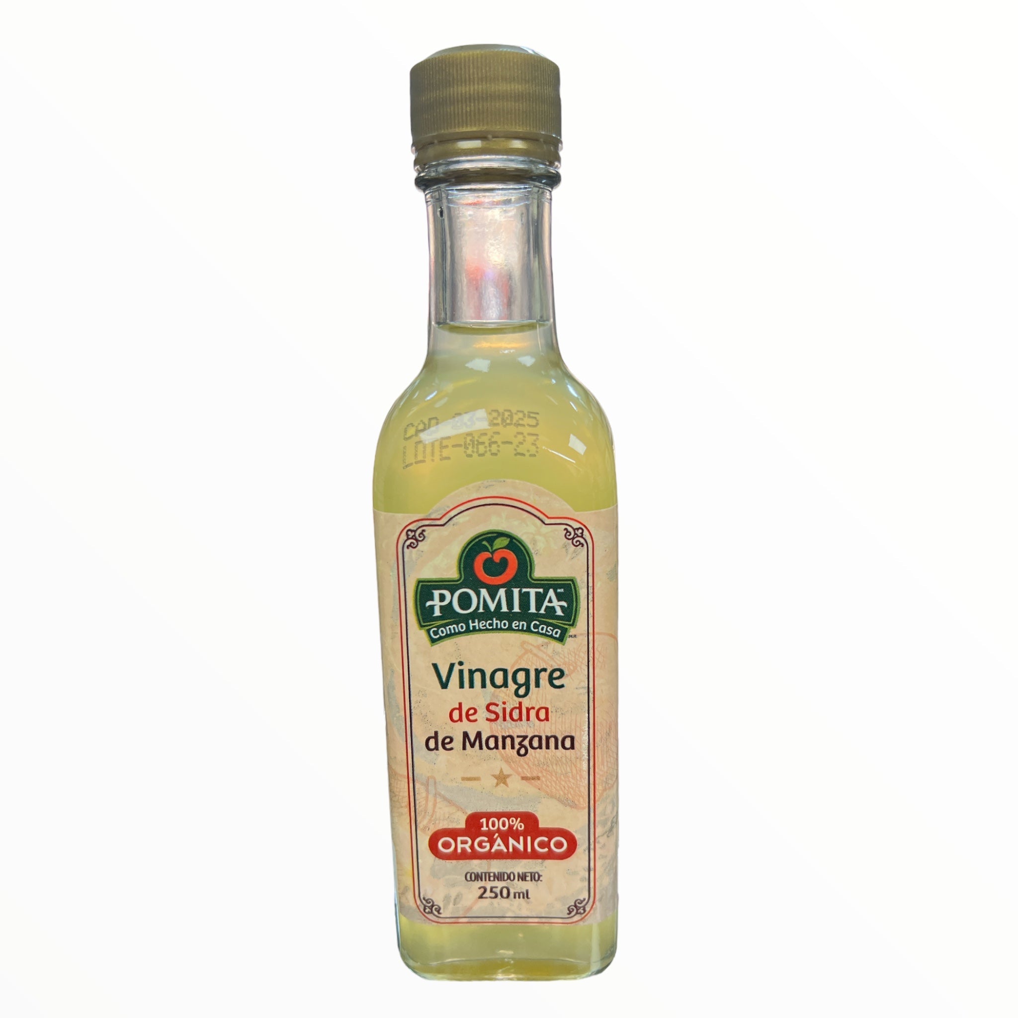 VINAGRE DE SIDRA DE MANZANA 100% ORGANICO C/250 ML POMITA