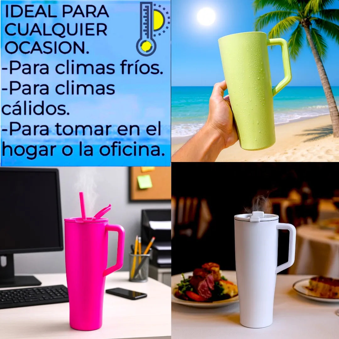 Vaso/Termo Térmico Grande De Acero Inoxidable,