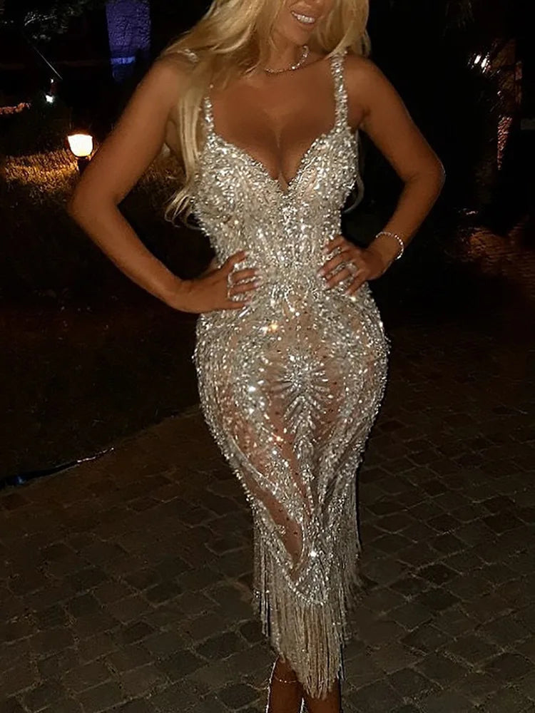 Vestido de noche liso