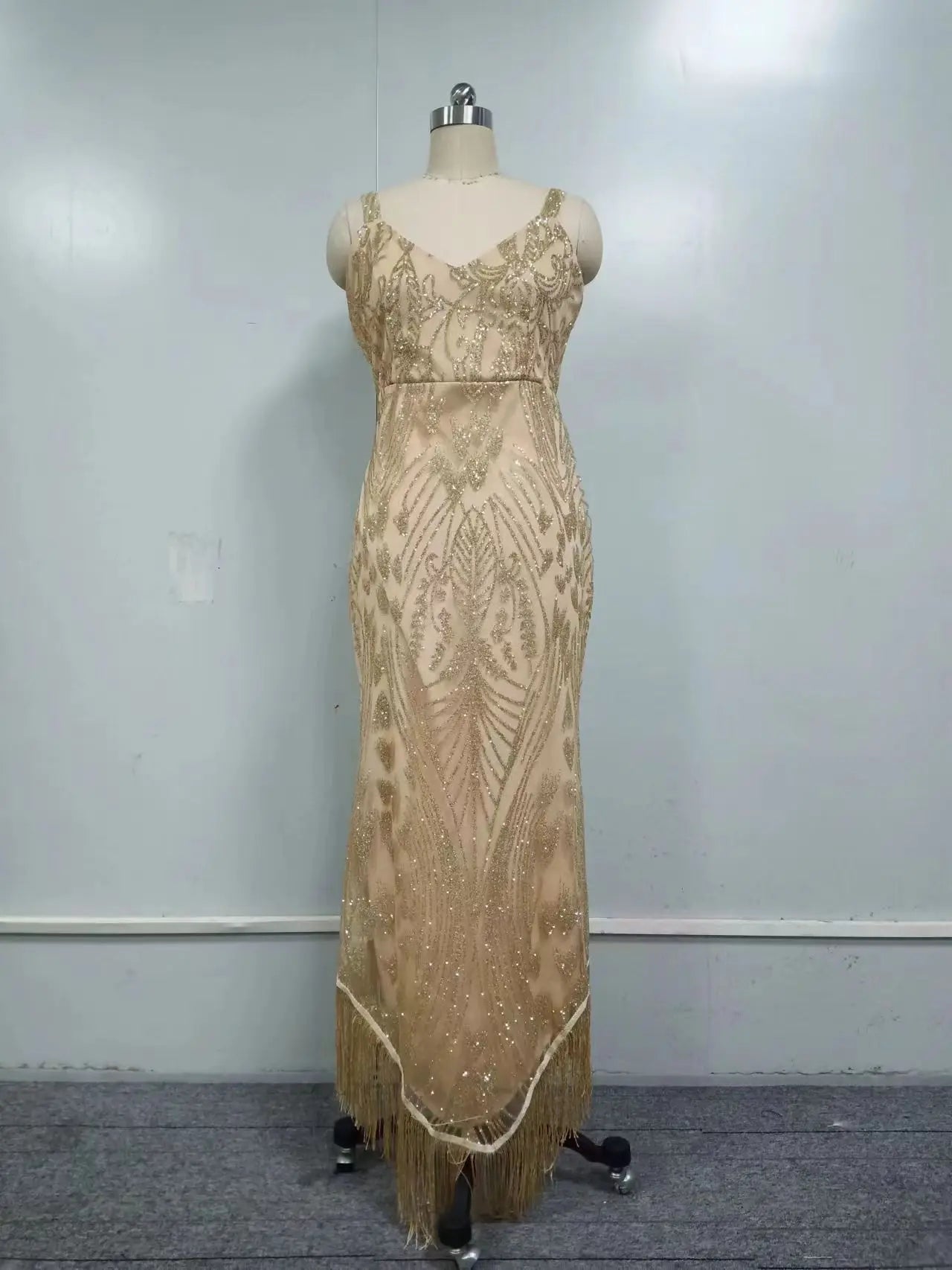 Vestido de noche liso