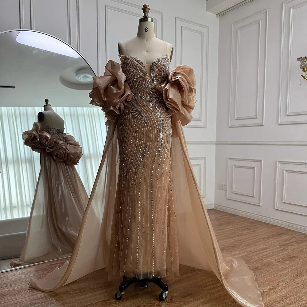 Vestido de noche de sirena árabe