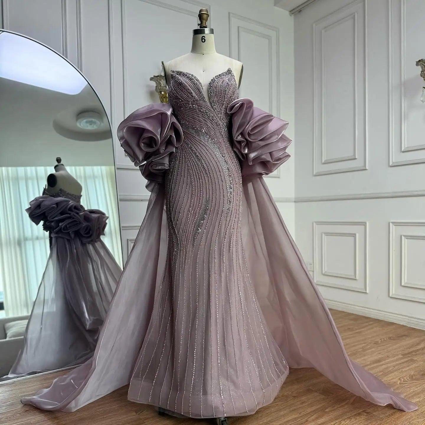 Vestido de noche de sirena árabe