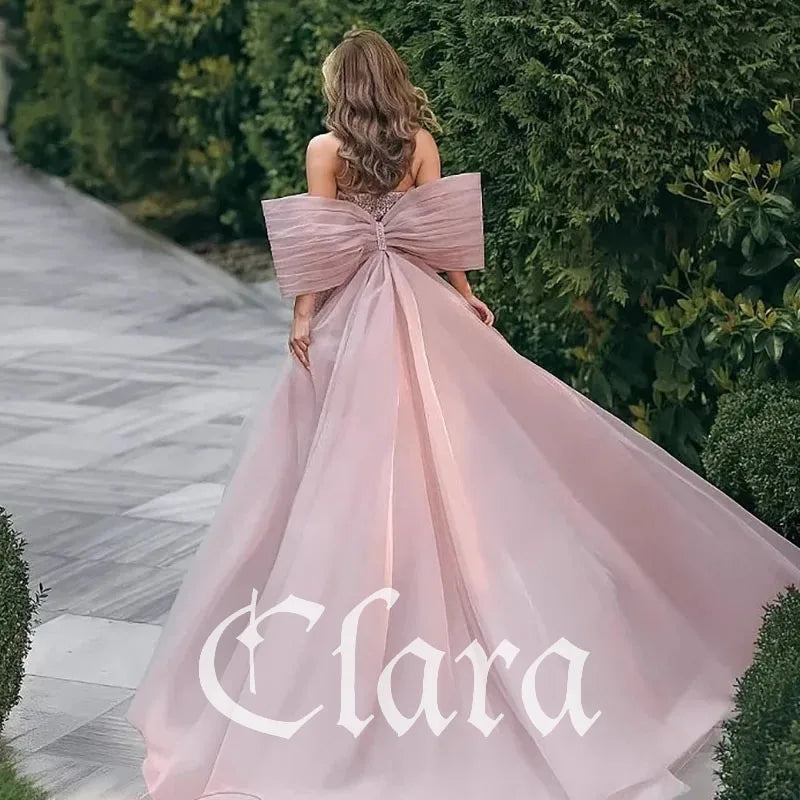 Vestido de noche de sirena rosa