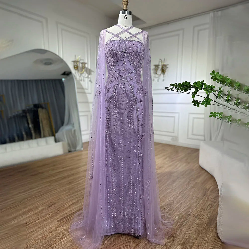 Vestidos de Noche con cuentas de sirena,