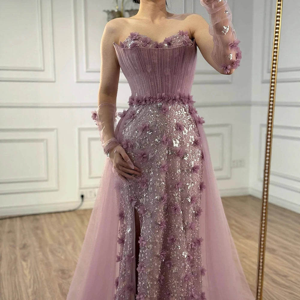 Vestidos de Noche elegantes con abertura larga,