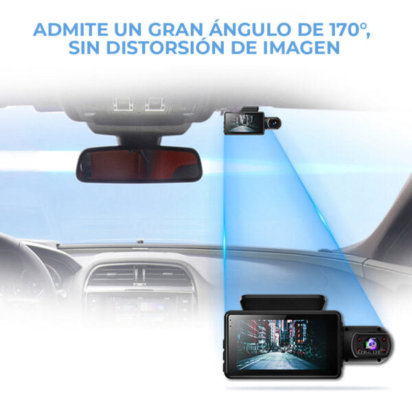 Dvr Dash Cámara Frontal 1080P E Interior Cámara Dual
