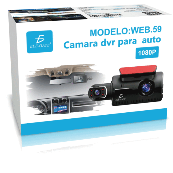 Dvr Dash Cámara Frontal 1080P E Interior Cámara Dual