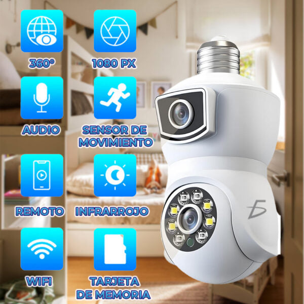 Cámara De Seguridad Con Socket De 4 Megapíxeles