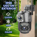 Cámara De Seguridad Ip66 Impermeable De 4 Megapíxeles Con Doble Cámara