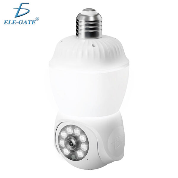 Foco Led Inteligente Con Cámara Wifi 1080P Hd 355° Ptz