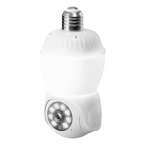 Foco Led Inteligente Con Cámara Wifi 1080P Hd 355° Ptz