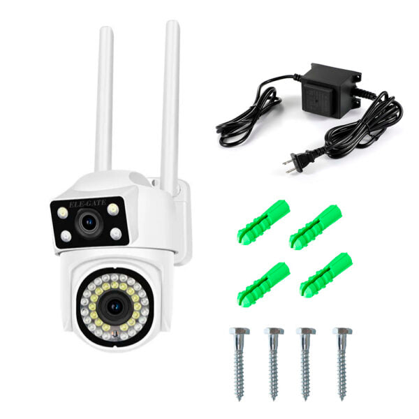 Cámara De Seguridad Exterior Wifi 4Mp 360° Ptz