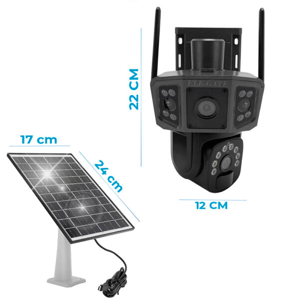 Cámara De Seguridad Solar 4G 3Mp Hd Exterior