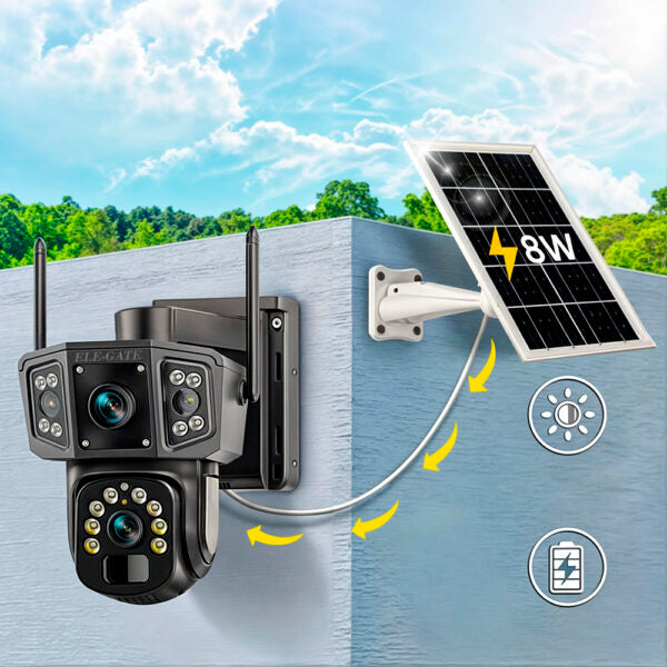 Cámara De Seguridad Solar 4G 3Mp Hd Exterior