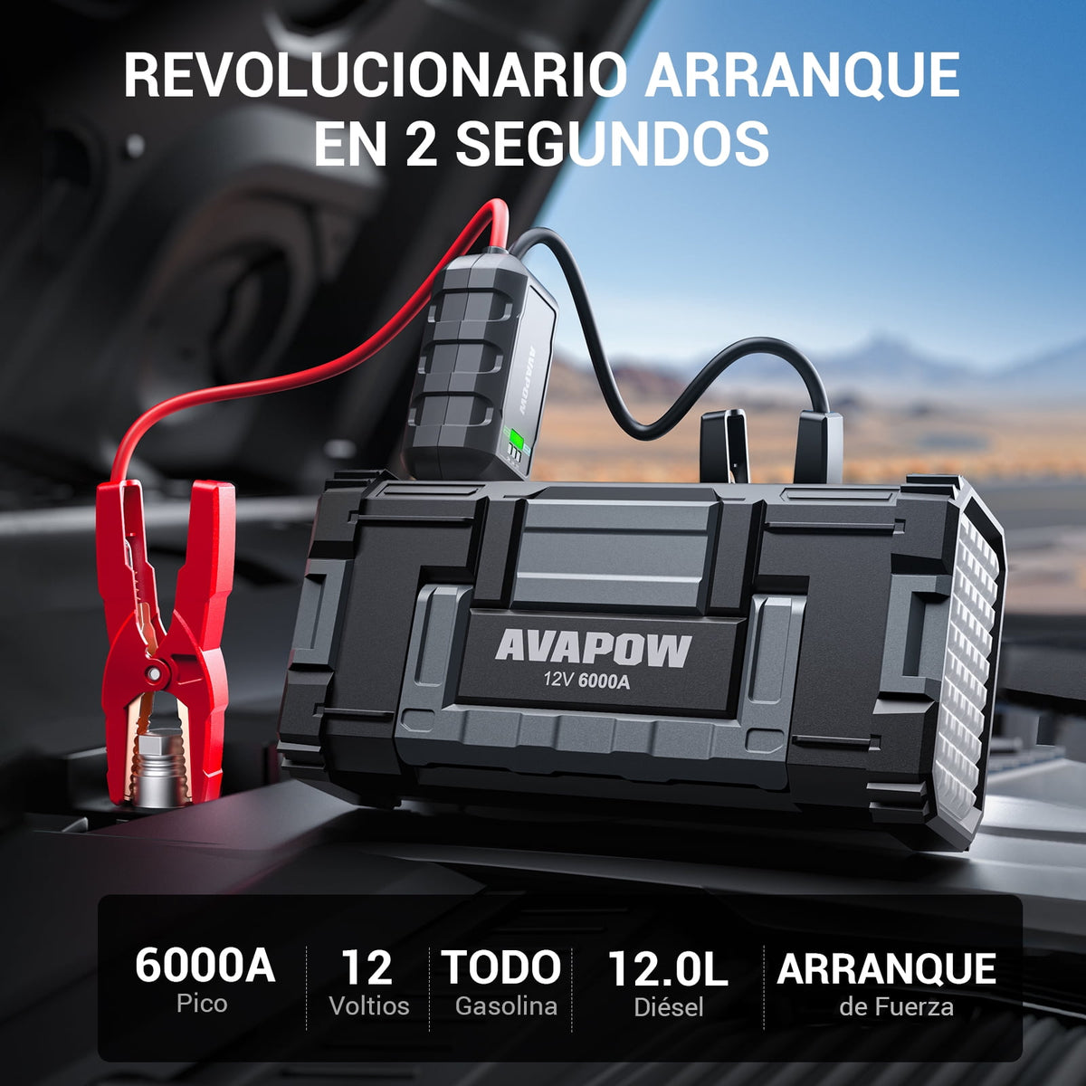 Arrancador de Auto Batería AVAPOW
