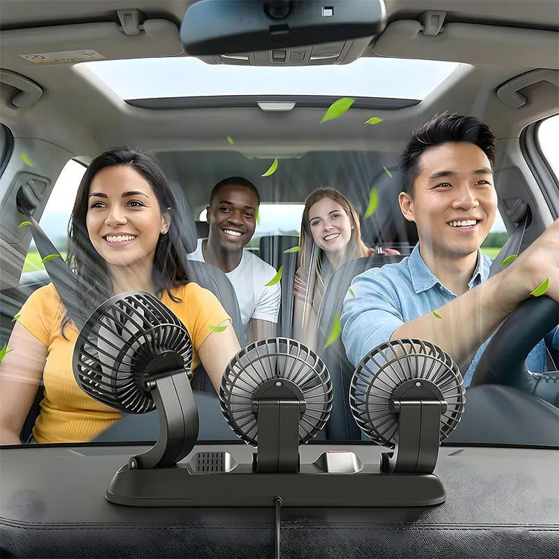 Ventilador de coche de tres aspas