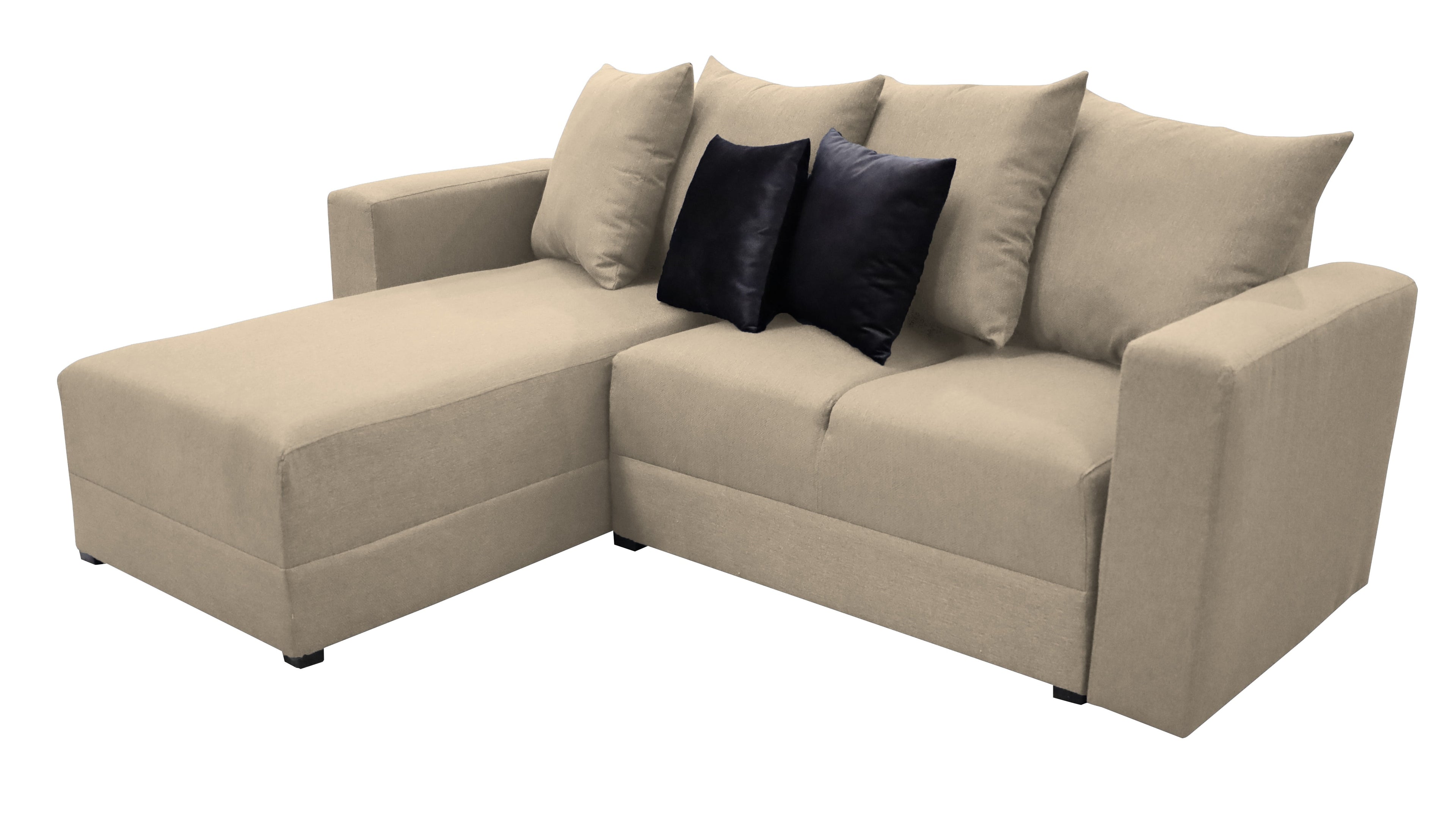 Sala Esquinera Modular El Bazar Store Lombar Beige Lino 220x160 cm Moderna en Esquina