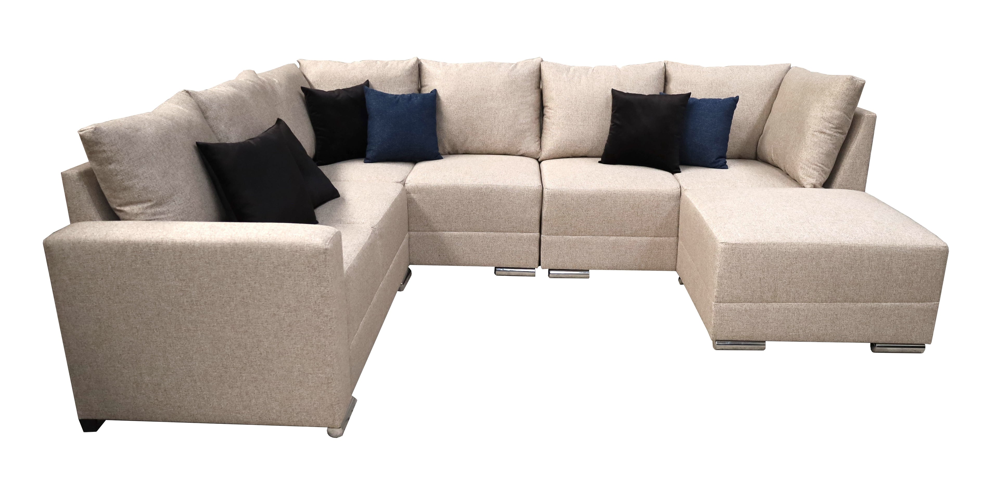 Sala Esquinera Modular El Bazar Store Artemis Beige 230x300 cm, Derecha ó Izquierda, Tela Lino nacional