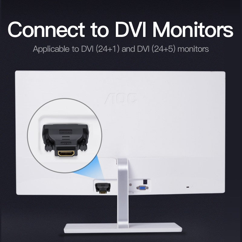 Vention DVI A HDMI Convertidor 24 + 1 1080P Adaptador