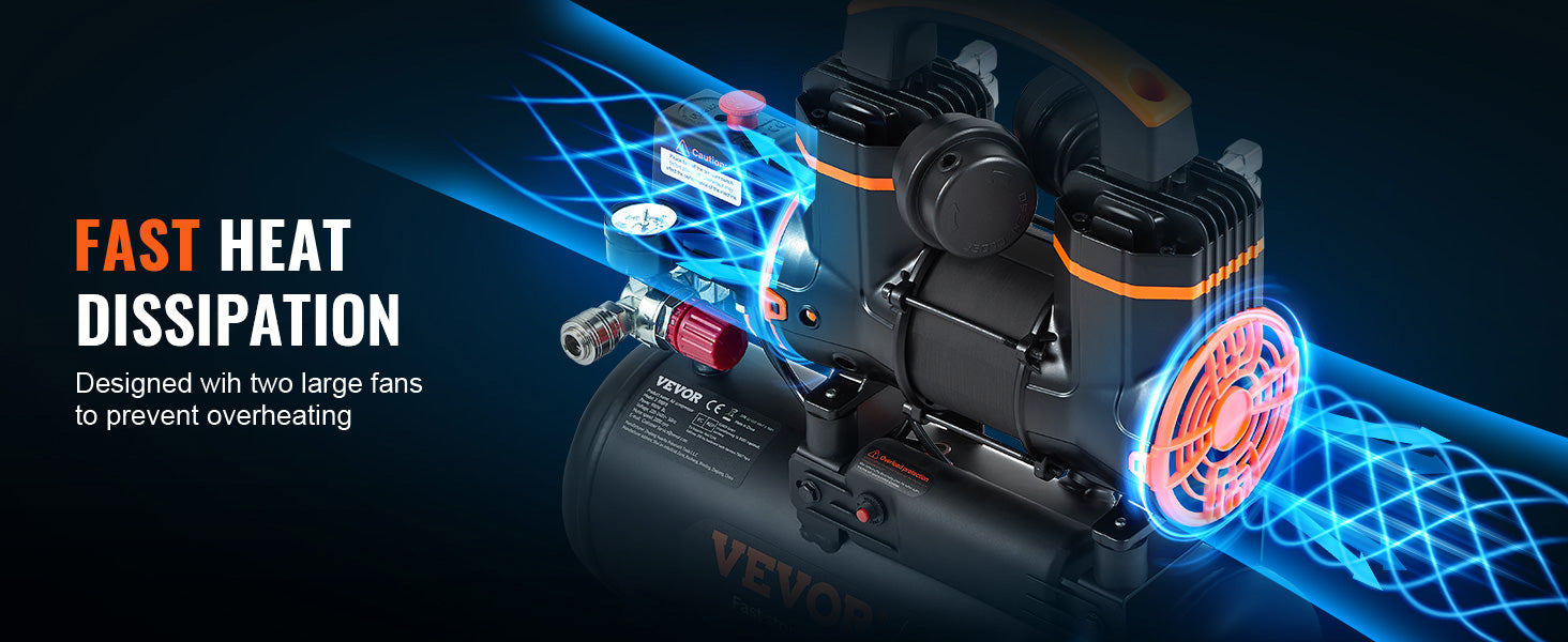 SucceBuy Compresor de aire silencioso 900W 1450W 1800W