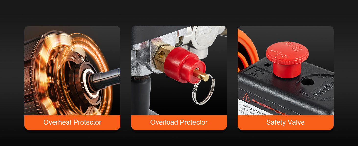 SucceBuy Compresor de aire silencioso 900W 1450W 1800W