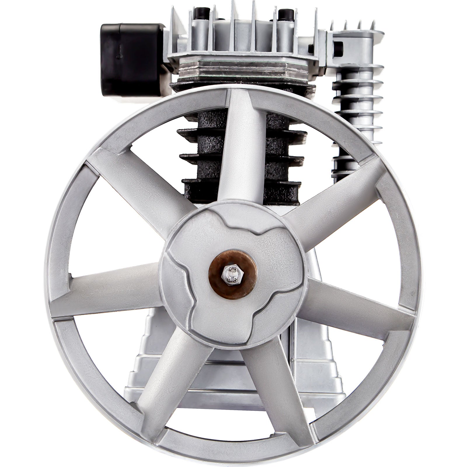 2.2KW Cabezales de compresor de aire 12CFM Cilindro doble 3HP1300RPM