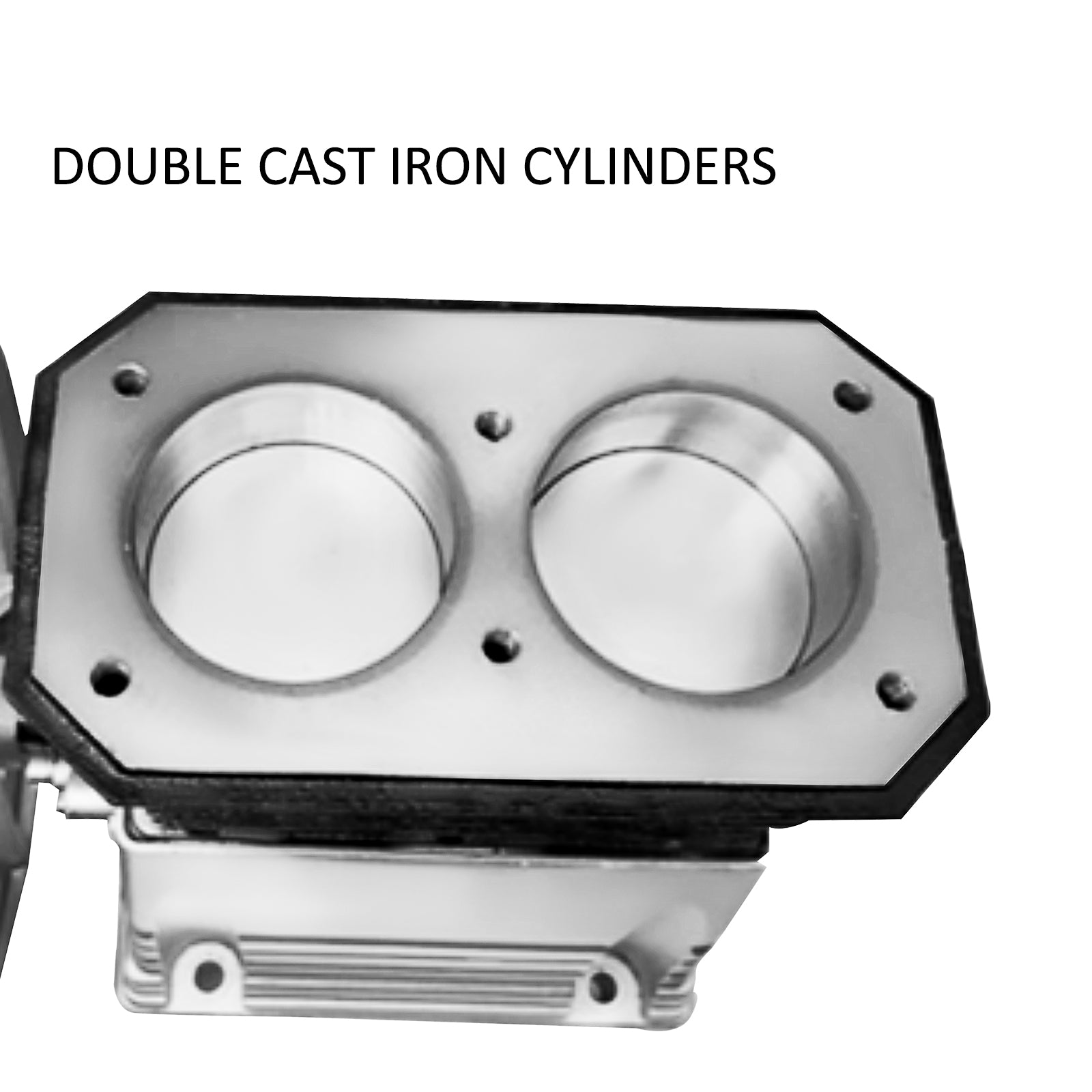 2.2KW Cabezales de compresor de aire 12CFM Cilindro doble 3HP1300RPM