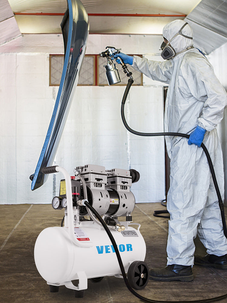 -compresor de aire silencioso sin aceite, 60/25L, 110V/240V, 750W, 1 HP,