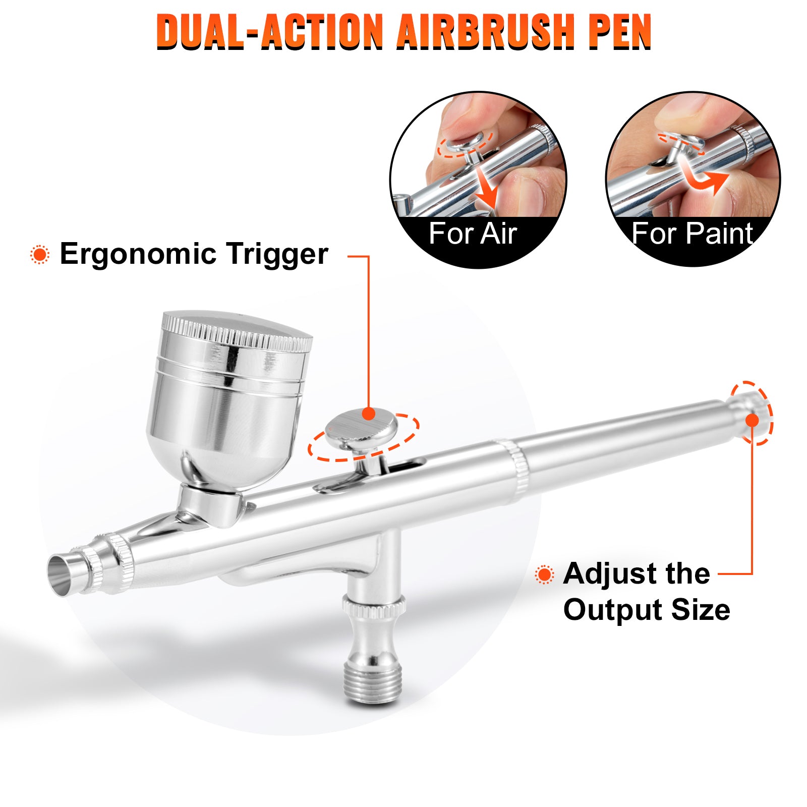 SucceBuy-Kit de aerógrafo profesional de doble acción