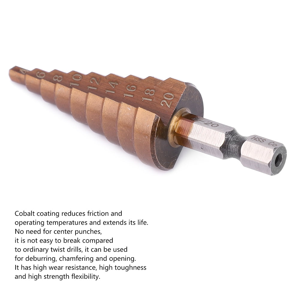 Broca escalonada Material: Acero de alta velocidad