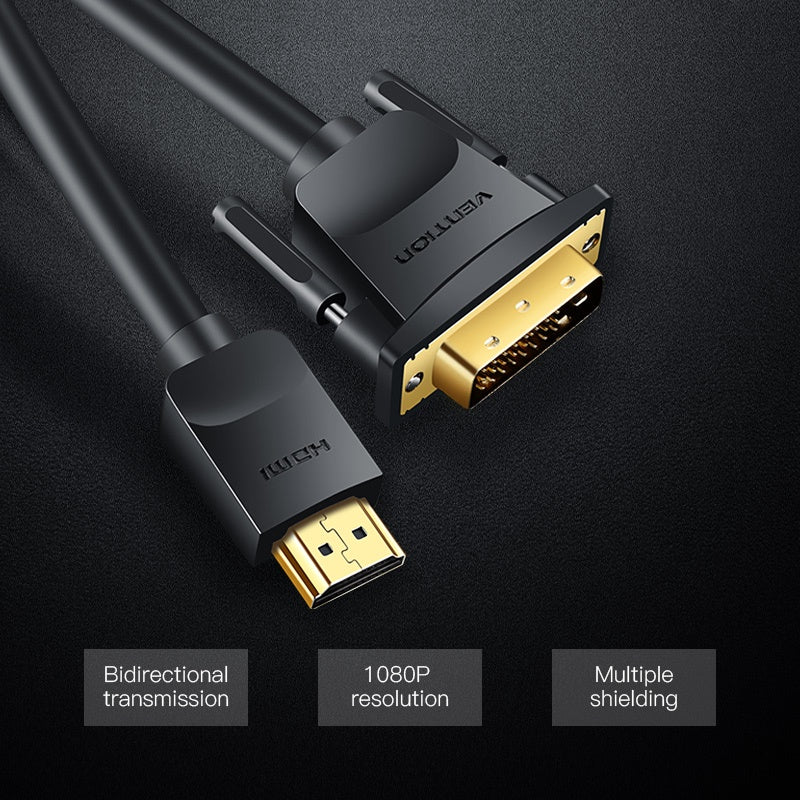 Vention Cable HDMI A DVI 1m 2m 3m 5m-D Adaptador Converter