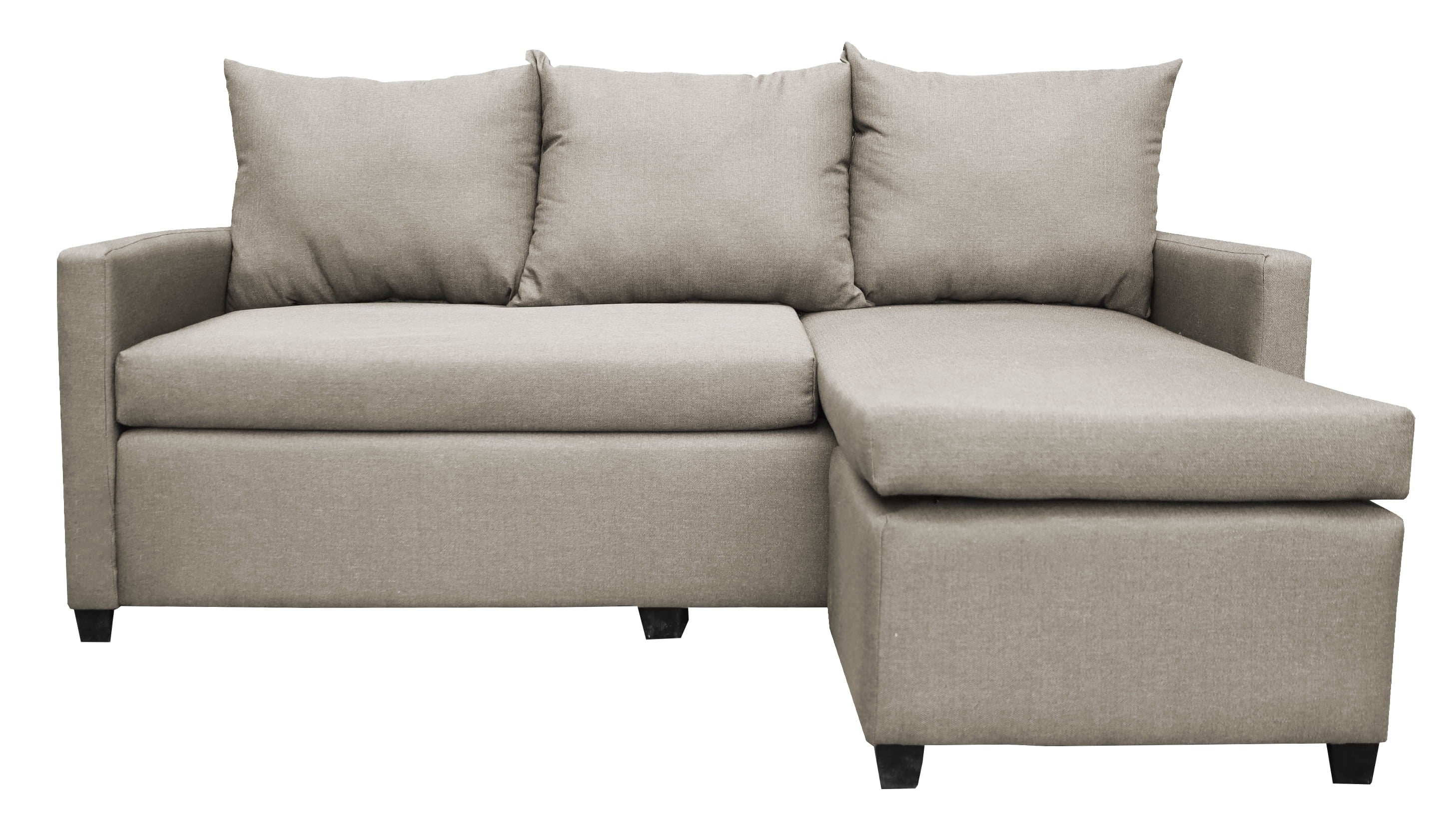 Sala Esquinera Modular El Bazar Store Vancouver Gris oxford 175x130 cm Sofa Lado derecho ó izquierdo Económica, Tela Lino