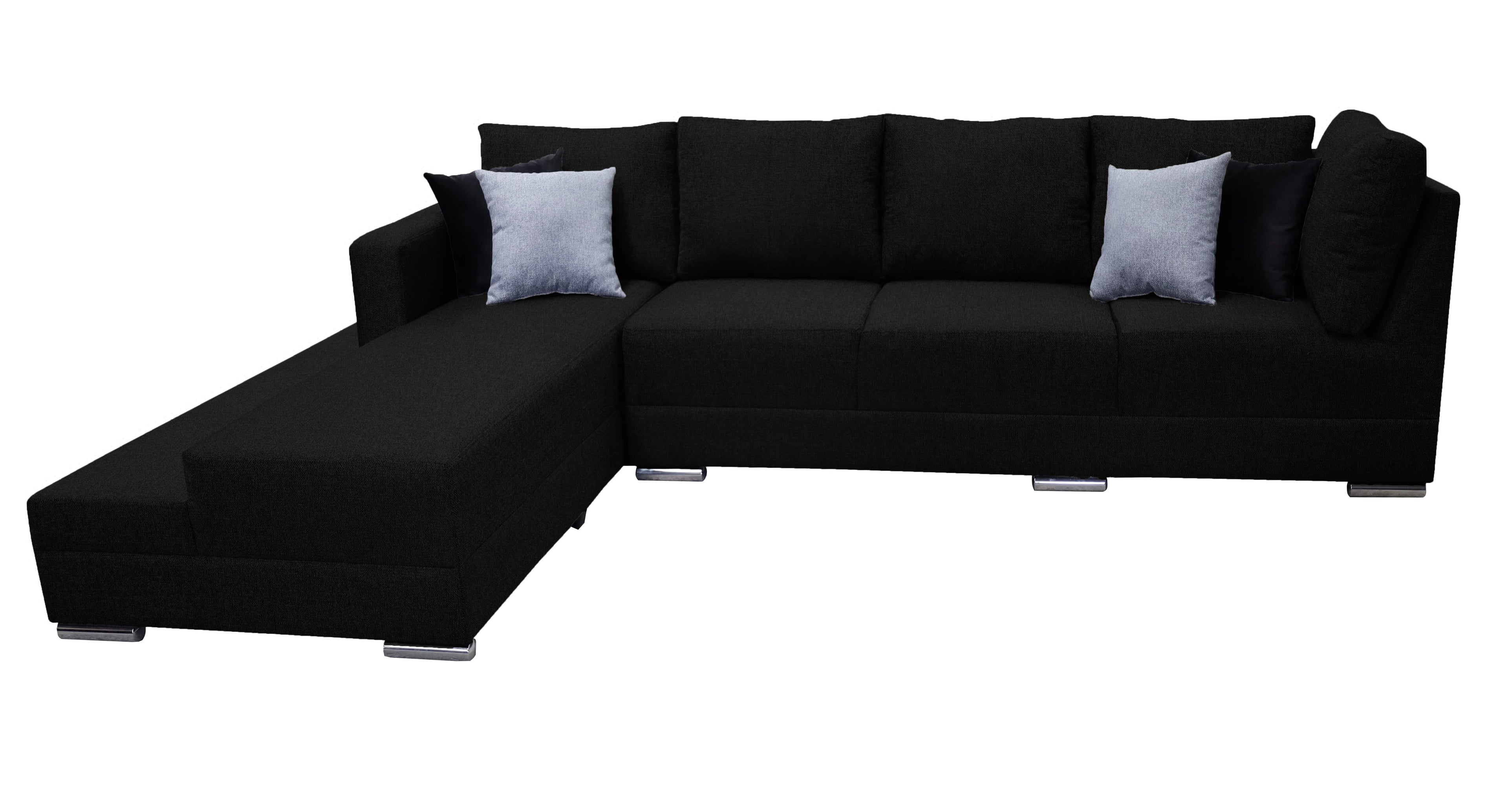 Sala esquinera EL BAZAR STORE Aquiles 260x200 cm Negro Moderna modular