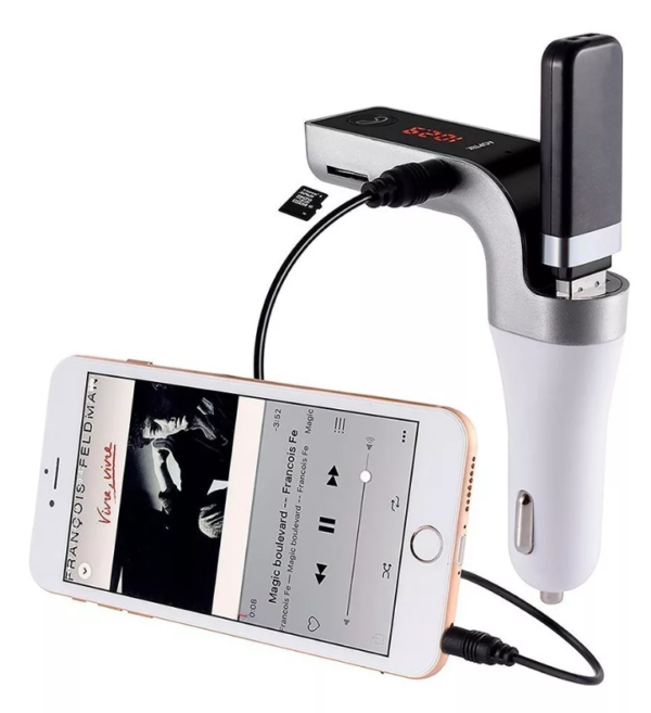 Bluetooth Transmisor Fm Auto Manos Libres Cargador Usb