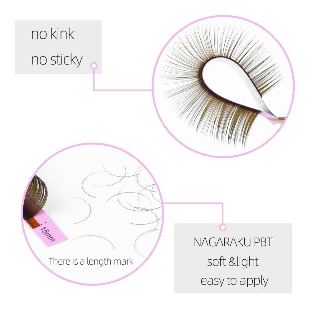 nagaraku natural marrón extensiones