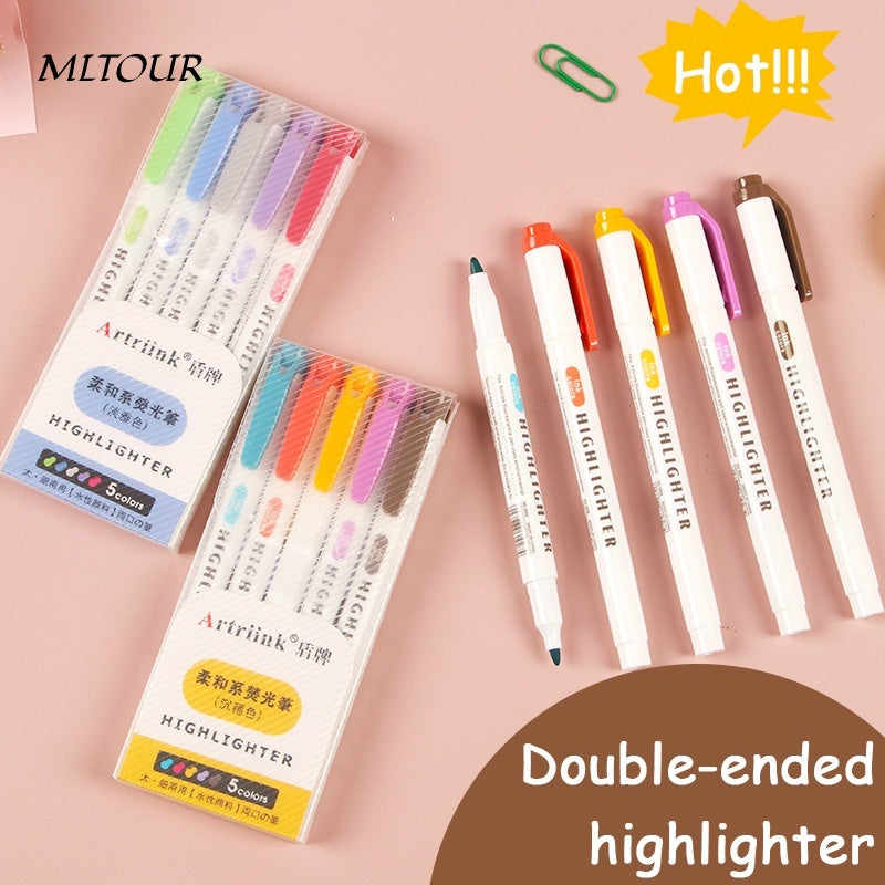 25 Colores kawaii Doble Cabeza Iluminador
