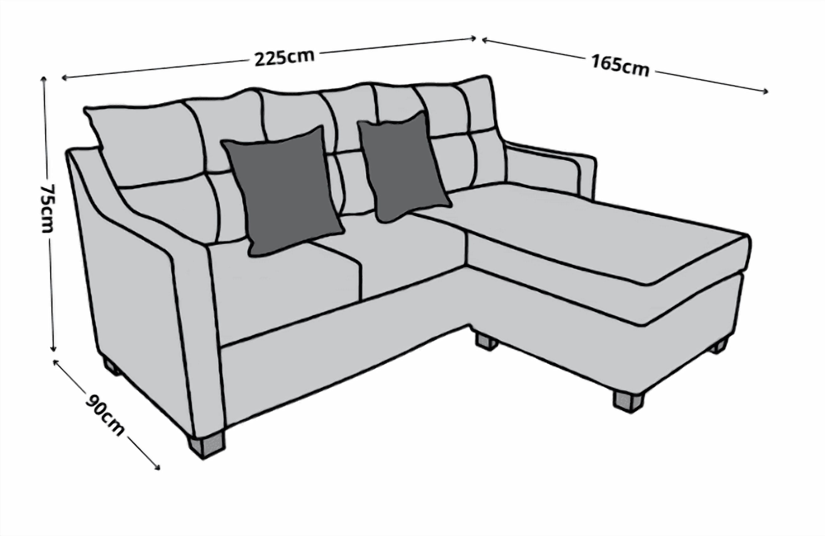 Sala Esquinera El Bazar Store Hermes 225x165 cm, Lado Izquierdo y derecho, Lino nacional Azul marino. EL BAZAR STORE Moderna/ abotonada
