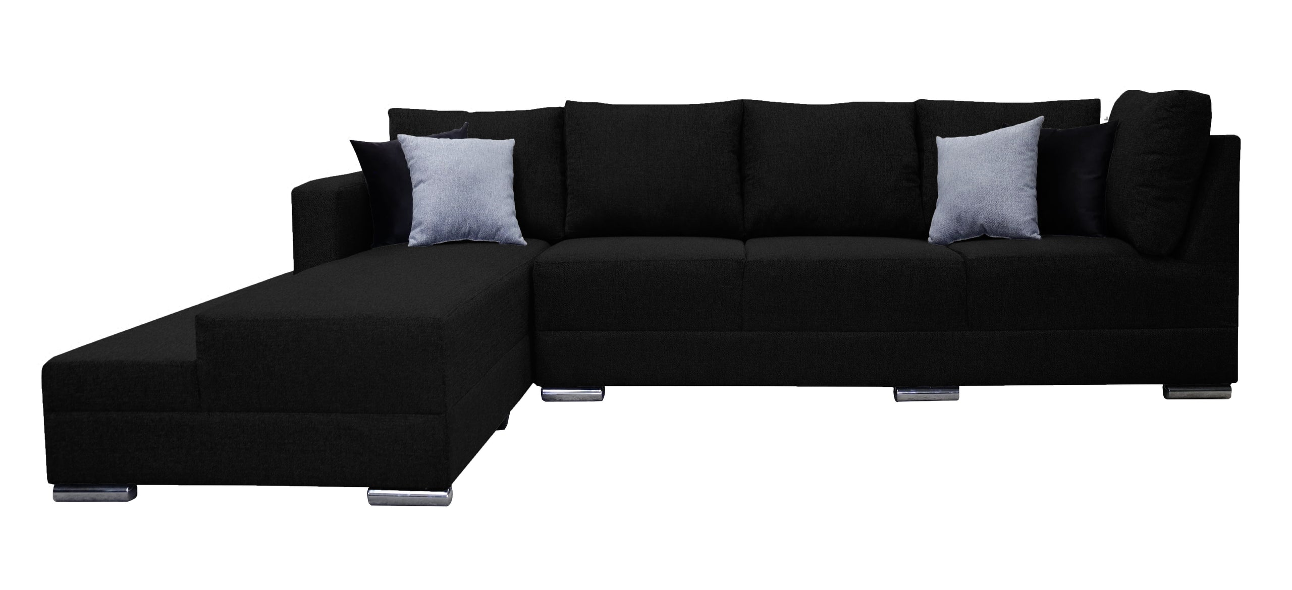 Sala esquinera EL BAZAR STORE Aquiles 260x200 cm Negro Moderna modular