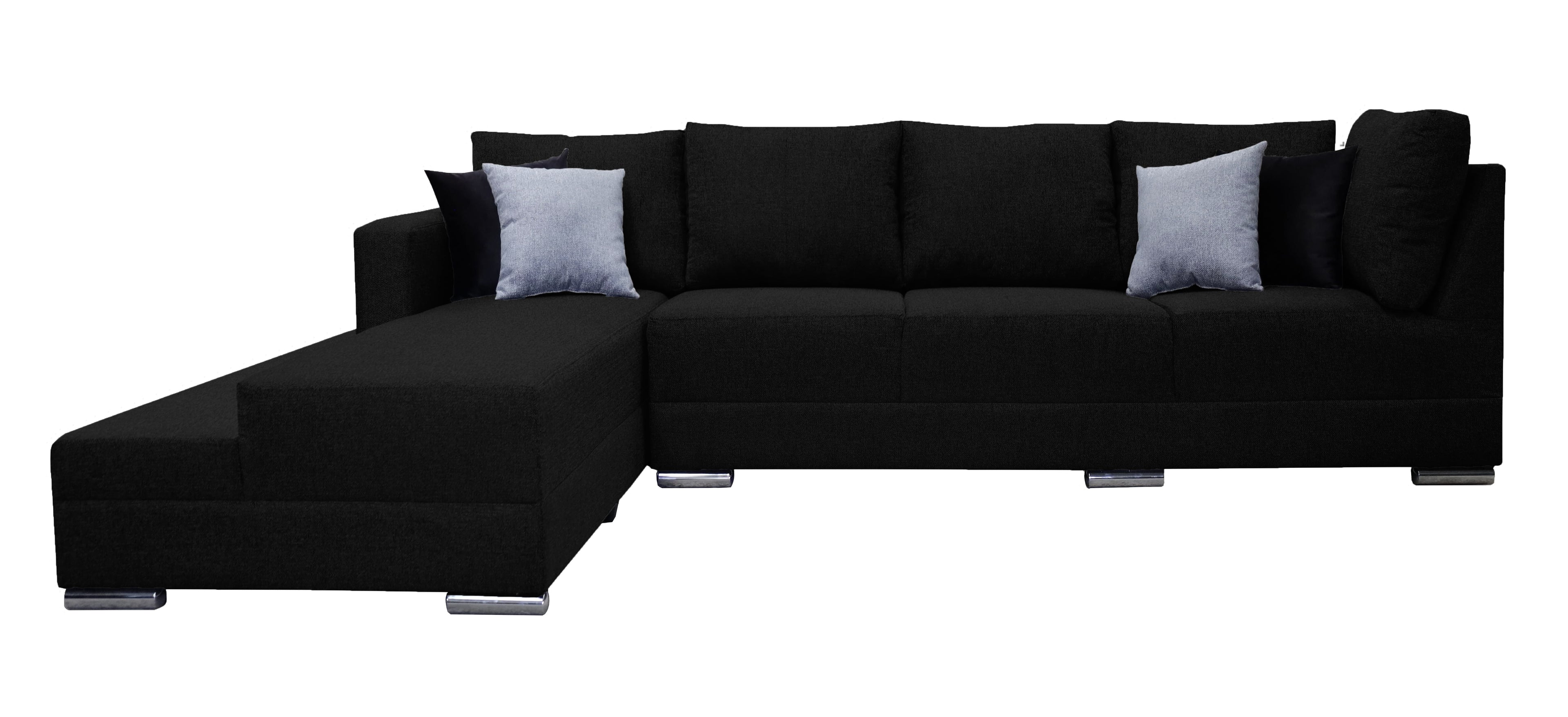 Sala esquinera EL BAZAR STORE Aquiles 260x200 cm Negro Moderna modular