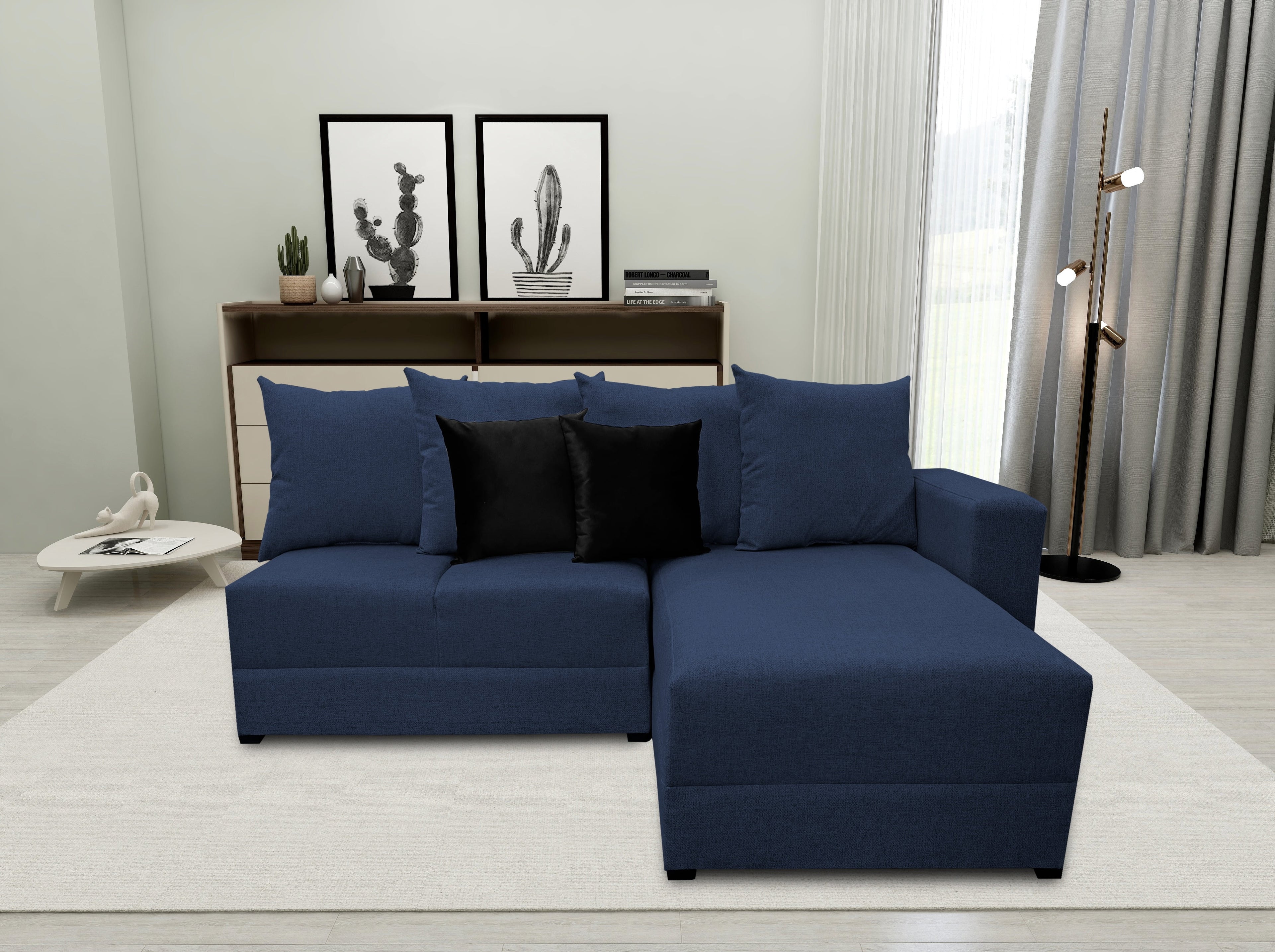 Sala esquinera Modular El Bazar Store Orlando Azul marino 200x160 cm