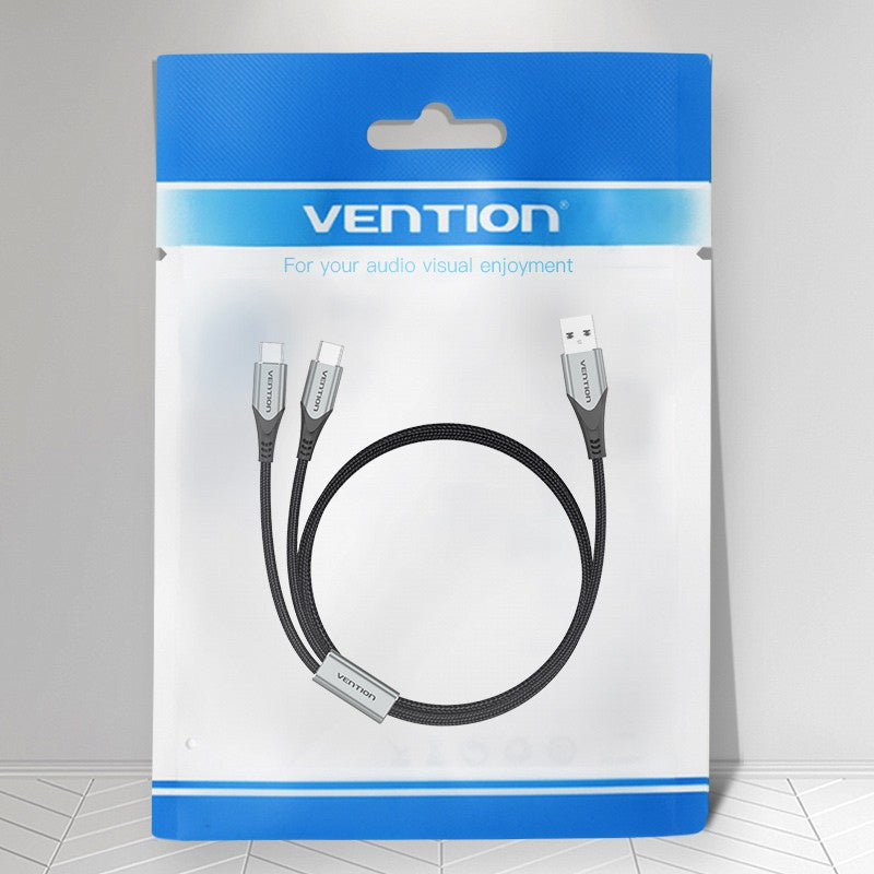 Vention Cable USB C A Tipo Macho 2 En 1 De Carga Rápida Para Huawei