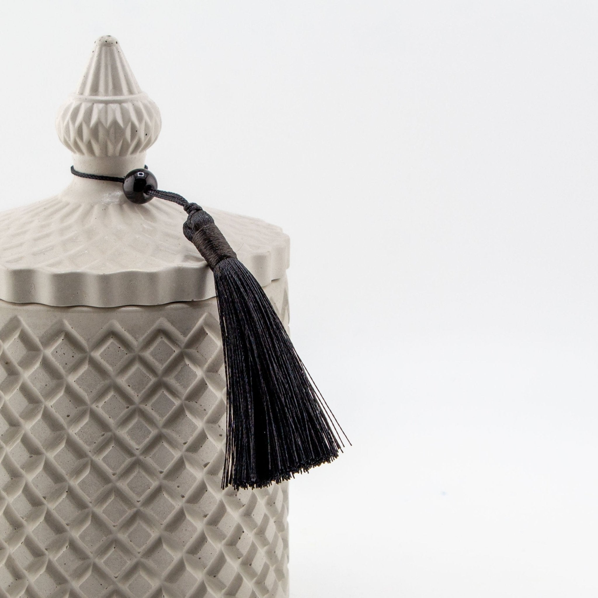 Borlas Chicas Decorativas - Negro para Velas – Tassels de Seda con Cuentas | Accesorios para Vasos de Velas de Lujo